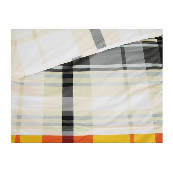 Narančasta posteljina za krevet za jednu osobu od krepa 140x200 cm Orabge Kube – B.E.S.-image-1