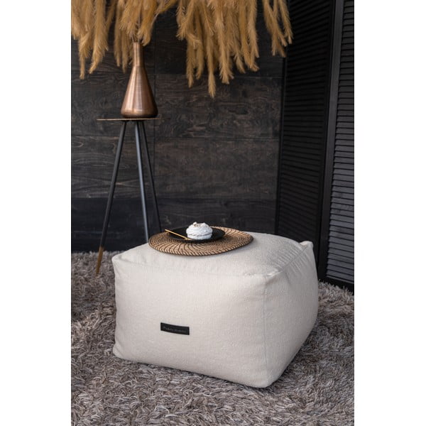 Smeđa vreća za sjedenje od bouclé tkanine Softbox MooG – SLOWDOWN-image-1