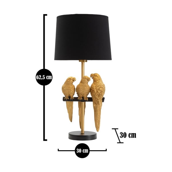Crna stolna lampa Mauro Ferretti Parrots-image-2