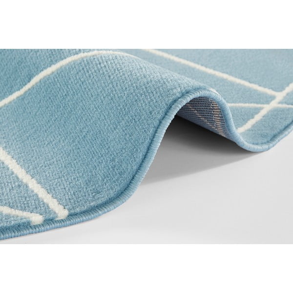 Plavi tepih Ragami Velvet, ø 140 cm-image-2