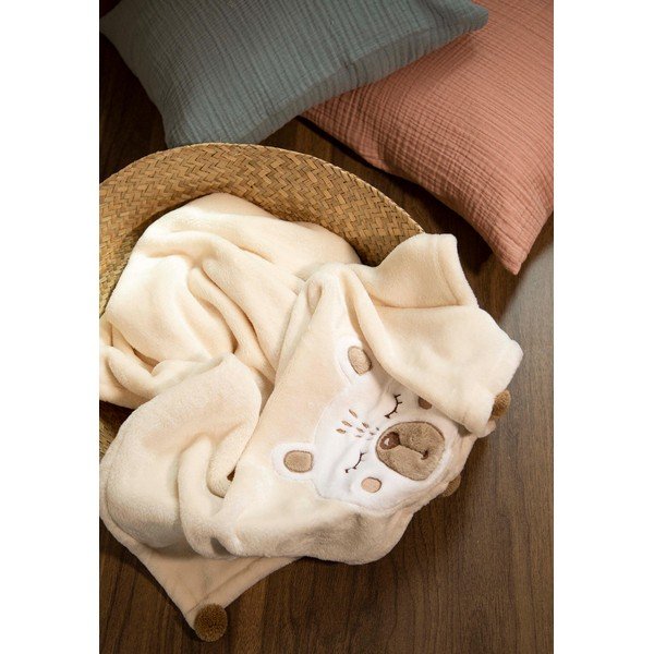 Bež pamučna deka za bebe 75x120 cm Teddy – Mijolnir-image-2
