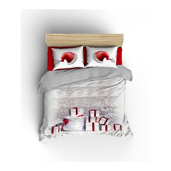 Pamučna posteljina za bračni krevet Poklon, 200 x 220 cm