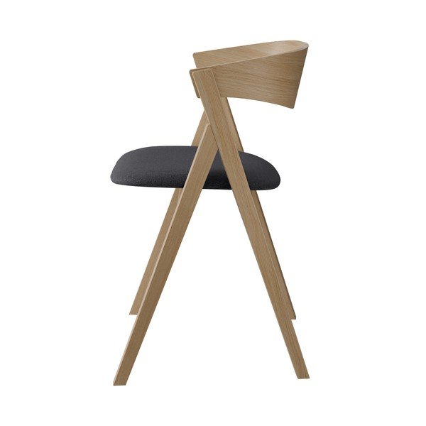 Tamno siva/u prirodnoj boji blagovaonska stolica od punog hrasta City – Hammel Furniture-image-3