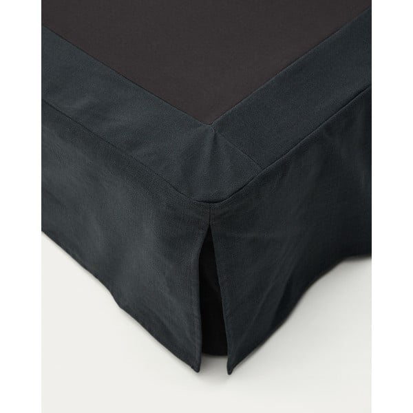 Antracitno sivi tapecirani bračni krevet 160x200 cm Jaira – Kave Home-image-4