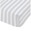 Sivo-bijela pamučna posteljina Bianca Check And Stripe, 135 x 190 cm