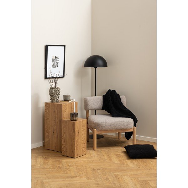 Bež fotelja od bouclé tkanine Burley – Actona-image-1