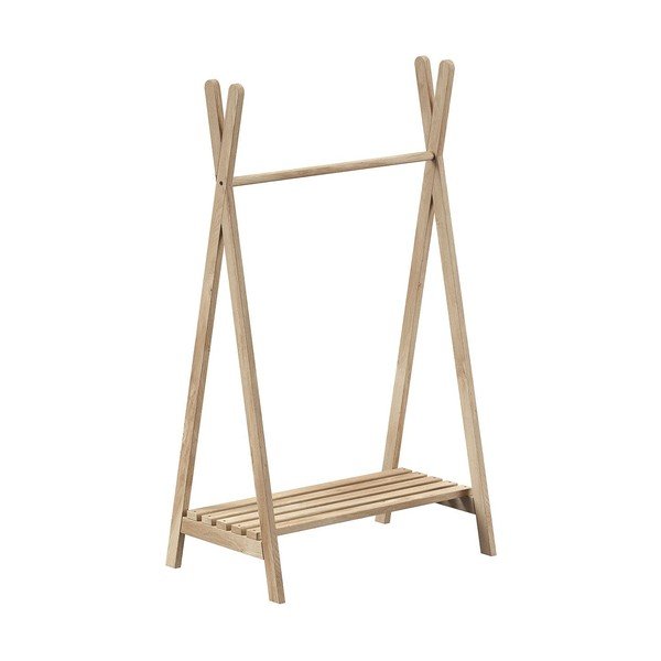 Dječja vješalica od punog hrasta u prirodnoj boji 74x132 cm Forrest – Vipack