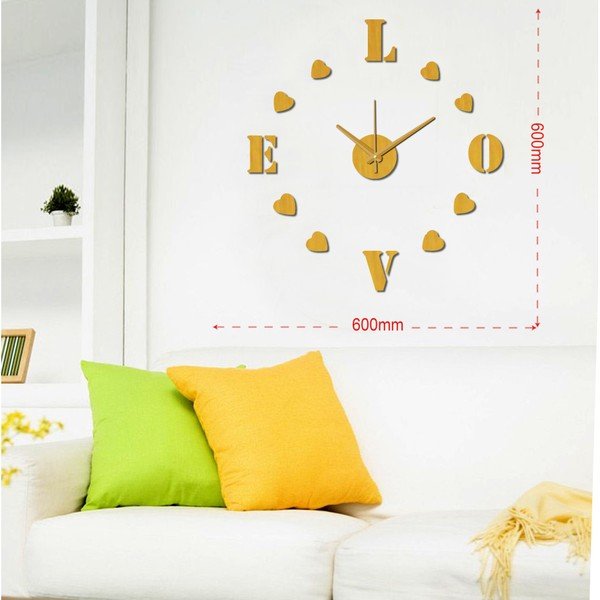 Zidni sat za ljepljenje Mauro Ferretti Love, ⌀ 60 cm-image-1