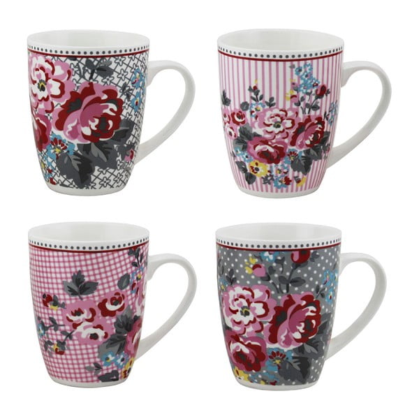 Set od 4 porculanske šalice Premier Housewares Pippa Mugs