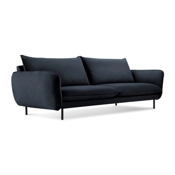 Tamnoplava baršunasta sofa Cosmopolitan Design Vienna, 230 cm