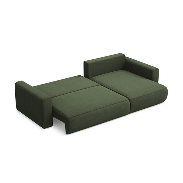 Kaki zelena sklopiva/s prostorom za odlaganje kutna garnitura (s desnim kutom/s ležaljkom) Kapua – Makamii-image-4