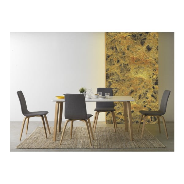 Set od 4 drvene tapecirane blagovaonske stolice Guske-image-1