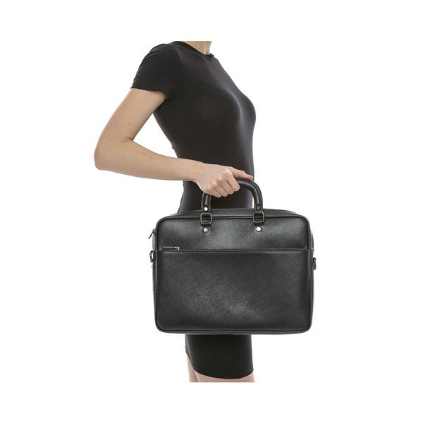 Crna unisex kožna torba Sofia Cardoni Plurra-image-3
