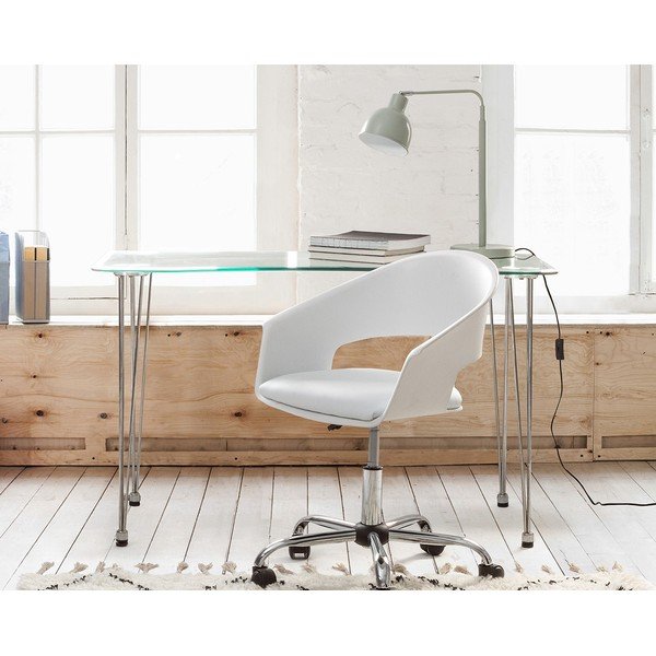 Radni stol sa staklenom pločom stola 60x120 cm Rondo – Bizzotto-image-1