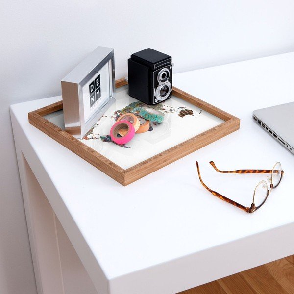 Drveni dekorativni pladanj Map, 40 x 40 cm-image-1