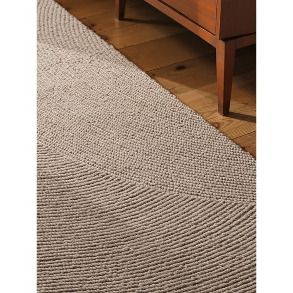 Bež ručno rađena vunena staza 80x200 cm Eleni Light Beige – Hanse Home-image-3