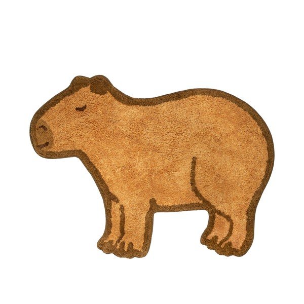 Smeđi pamučan dječji tepih 52x68 cm Capybara – Sass & Belle