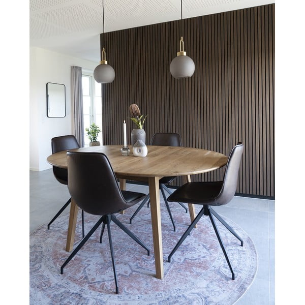 Okrugli proširiv blagovaonski stol od punog hrasta ø 118 cm Metz – House Nordic-image-1