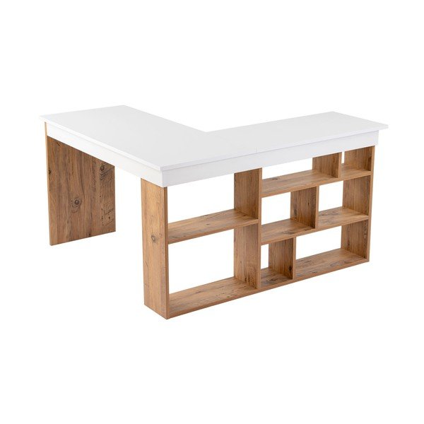 Radni stol u dekoru bora 120x130 cm Vesper – Kalune Design