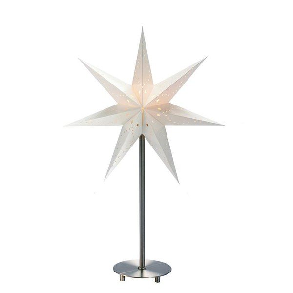 Bijeli svjetleći ukras Markslöjd Saturnus, visina 52 cm