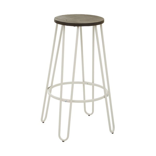 Bijela/u prirodnoj boji barska stolica od čvrstog brijesta (visine sjedala 75 cm) District – Premier Housewares