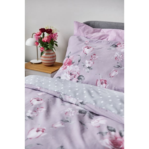 Ružičasta pamučna posteljina za bračni krevet Bonami Selection Belle, 200 x 220 cm-image-4