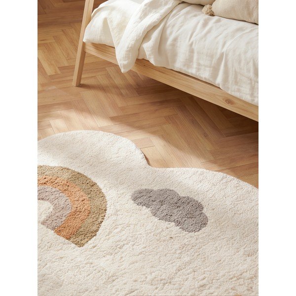 Krem periv/ručno rađen pamučan dječji tepih 140x200 cm Snuggle Willy – Hanse Home-image-3