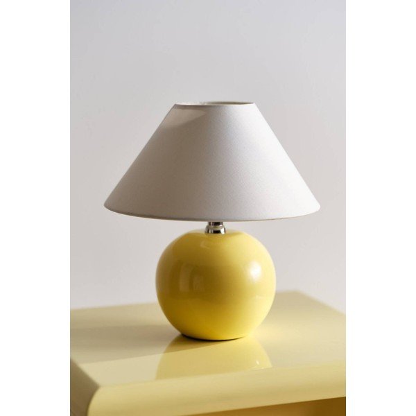 Žuta /krem stolna lampa keramička (visina 29 cm) Karamell – Jotex-image-2