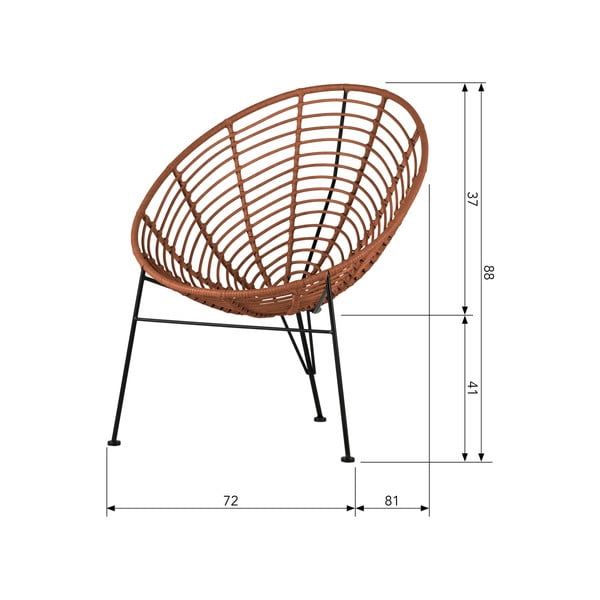 Crvena stolica WOOOD Jane-image-4