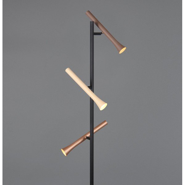 Crna LED stojeća svjetiljka s metalnim sjenilom (visina 150 cm) Fiato – Trio-image-1