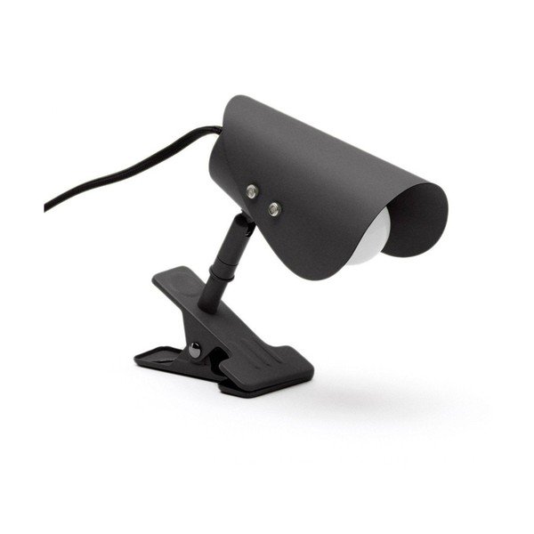 Crna metalna stolna lampa s hvataljkom (visina 16 cm) Jula – Kave Home