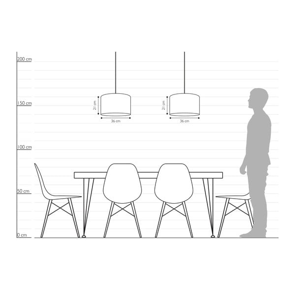 Crna dvokraka viseća lampa s unutrašnjosti zlatne boje Sotto Luce Mika, ⌀ 36 cm-image-4