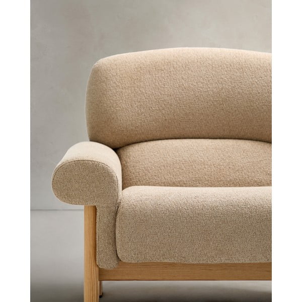 Bež fotelja od šenila Nema – Kave Home-image-4