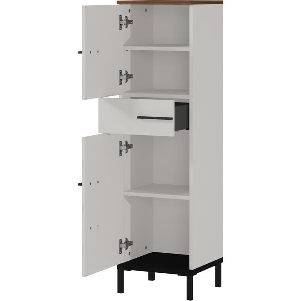 Sivo-bež kupaonski ormarić u dekoru oraha 34x123 cm Yonkers - Germania-image-2