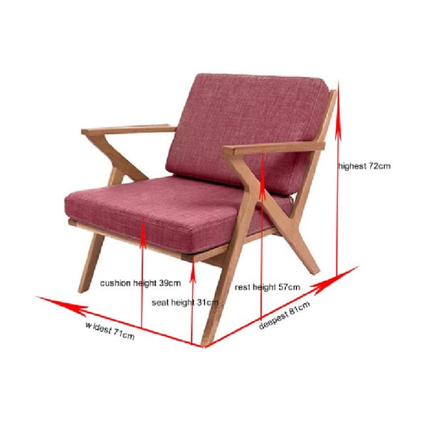 Fotelja Present Time Rest Oak Taupe-image-1