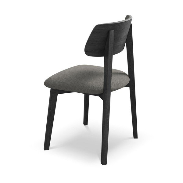 Siva blagovaonska stolica od masivnog drveta Niu – Makamii-image-3