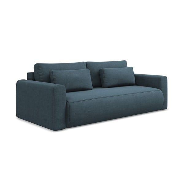 Plava sklopiva/s prostorom za odlaganje sofa 238 cm Kapua – Makamii-image-1