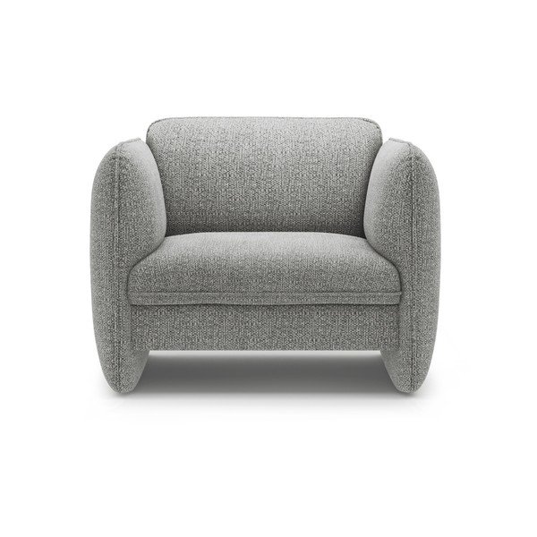 Svijetlo siva fotelja od šenila Georgia – Micadoni -image-2