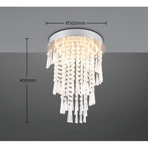 LED stropna svjetiljka u srebrnoj boji ø 30 cm Pomp – Reality-image-4