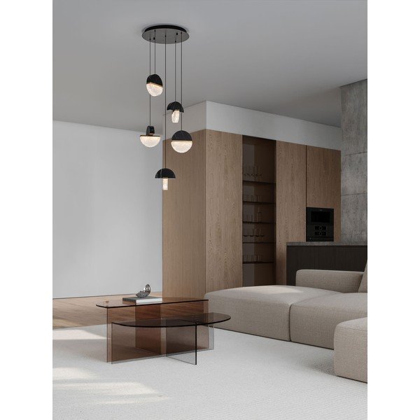 Crna metalna LED viseća svjetiljka s mogućnosti zatamnjivanja ø 46 cm Dorin – Nova Luce-image-1