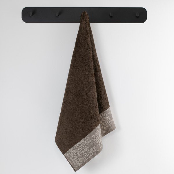 Smeđi pamučan ručnik od frotira 70x140 cm Crea – AmeliaHome-image-1