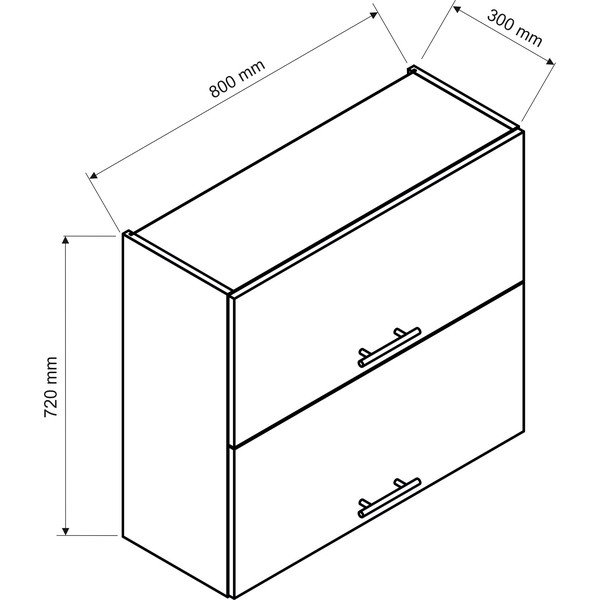 Gornji kuhinjski ormarić (širina 60 cm) Kai – STOLKAR-image-1