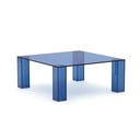 Plavi stakleni stolić za kavu 85x85 cm Adularia – Kave Home
