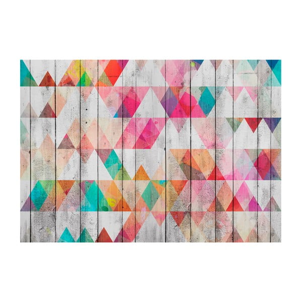 Velko Format Wallpaper Artgeist Rainbow trokuti, 200 x 140 cm