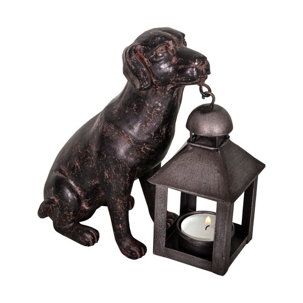 Lanterna od polyresina (visina 19 cm) Dog – Antic Line
