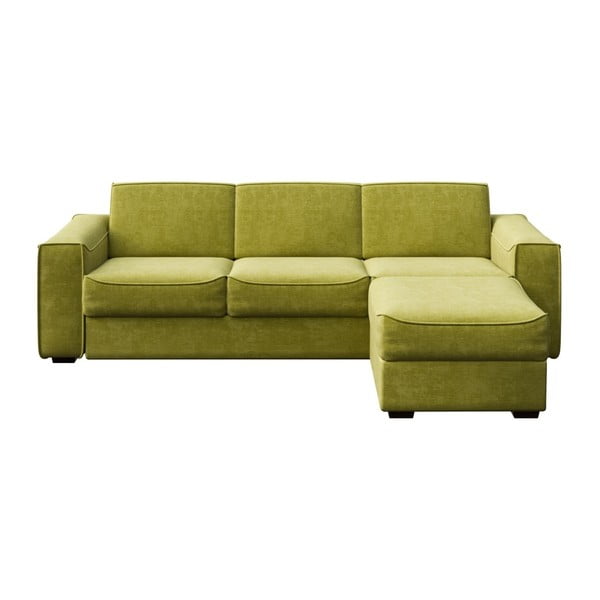 Maslinasto zelena sofa na razvlačenje s promjenjivom stranom MESONICA Munro, 288 cm