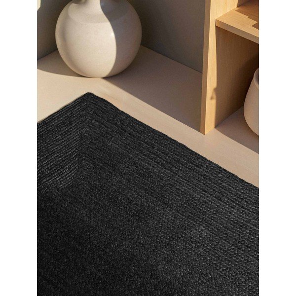 Crni obostrani/ručno rađen juten tepih 200x300 cm Juno – Hanse Home-image-2