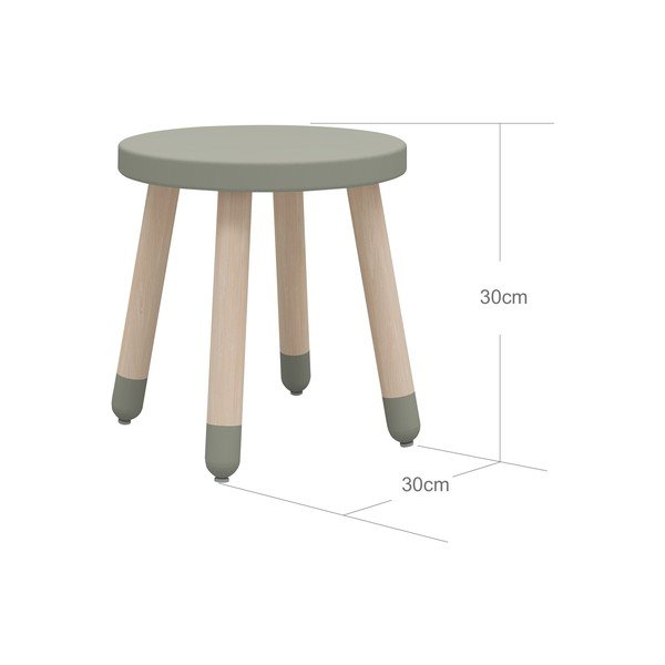 Svijetlozelena dječja stolica Flexa Dots, ø 30 cm-image-2