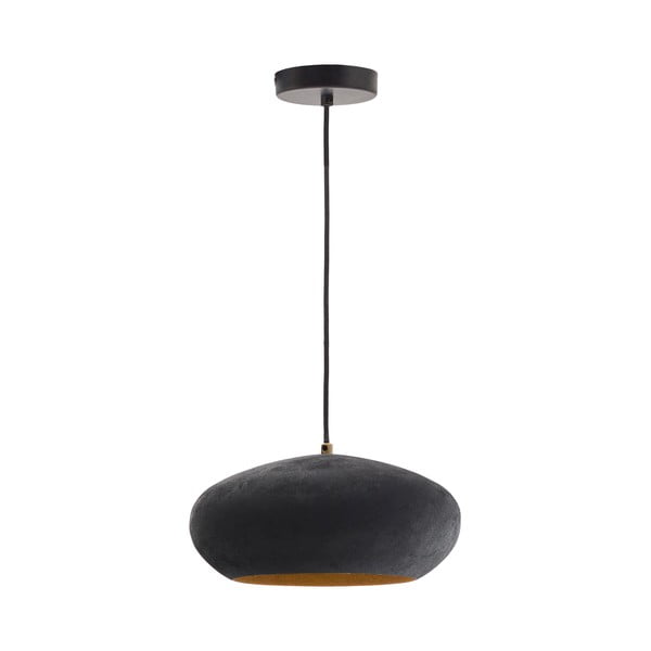Crna viseća svjetiljka s metalnim sjenilom ø 30 cm Inda – Kave Home