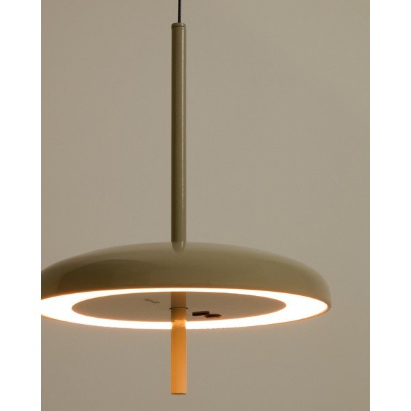 Svijetlo siva LED stropna svjetiljka s mogućnosti zatamnjivanja s metalnim sjenilom ø 16 cm Porte – Kave Home-image-1